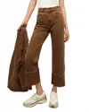 Veronica Beard Dylan Cuffed Herringbone High Waist Relaxed Straight Leg Pants In Brown