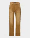 Veronica Beard Dylan High-rise Straight Ankle Jeans In Brown
