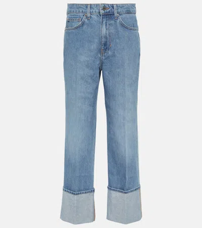 Veronica Beard Dylan High-rise Straight Jeans In Blue