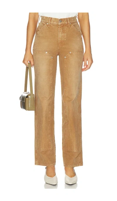 Veronica Beard Dylan High Rise Straight Leg In Brown