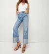 Veronica Beard Dylan High Rise Straight Leg Jeans In Silverwood Blue In Multi