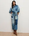 Veronica Beard Dylan Patchwork Straight-leg Jean