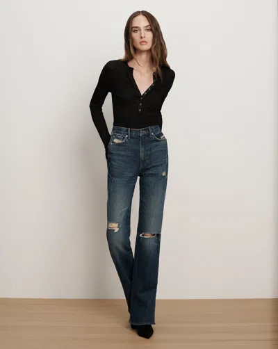 Veronica Beard Dylan Straight-leg Jean In Blue