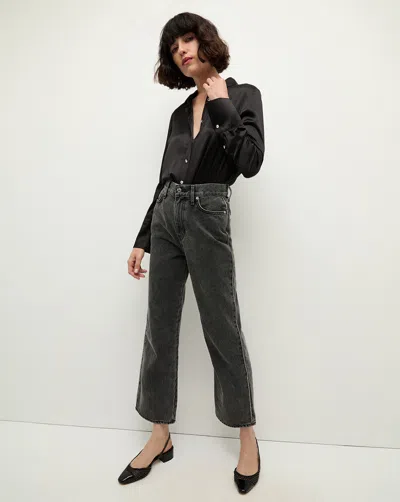 Veronica Beard Dylan Straight-leg Jean In Washed Onyx