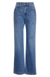 Veronica Beard Dylan Straight Leg Jeans In Blue