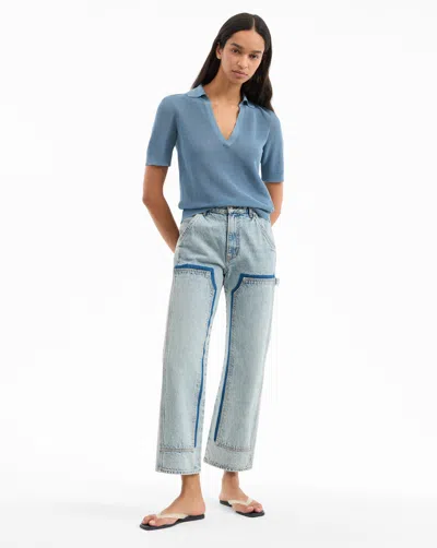 Veronica Beard Dylan Straight-leg Jeans In Blue