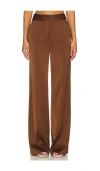 Veronica Beard Edia Tailored Wide-leg Pants In Deep Ochre