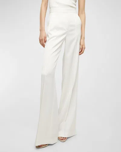 Veronica Beard Edia Wide-leg Pants In Off-white