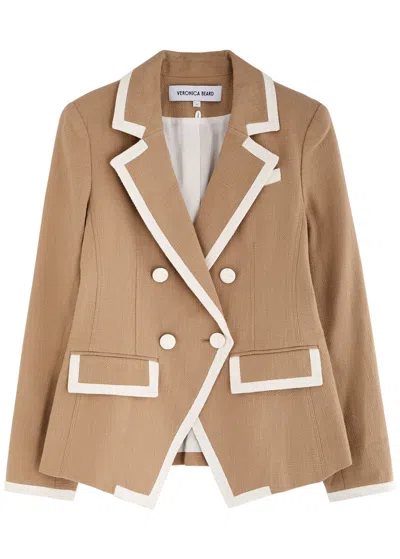 Veronica Beard Edison Dickey Cotton-blend Blazer In Khaki