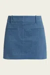 Veronica Beard Elara Denim Mini Skirt In Light Cornflower