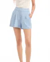 Veronica Beard Elbe Pleated Short In Bluebell In Blue