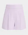 Veronica Beard Elbe Shorts In Soft Lilac