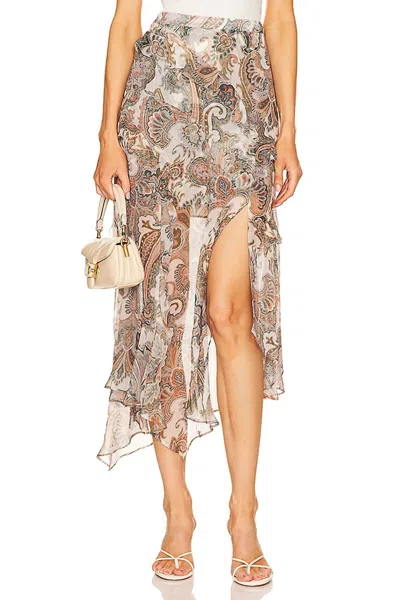 Veronica Beard Eleonora Skirt In Barely Orchid Multi