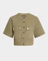 VERONICA BEARD ELIAS SHORT-SLEEVE DENIM JACKET