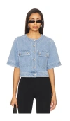 Veronica Beard Elias Short-sleeve Denim Jacket