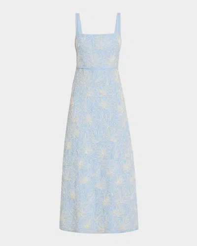 Veronica Beard Ella Floral A-line Midi Dress
