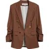 Veronica Beard Elle Linen Blend Dickey Jacket In Light Chicory