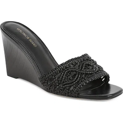 Veronica Beard Ellen Macramé Wedge Slide Sandal In Multi
