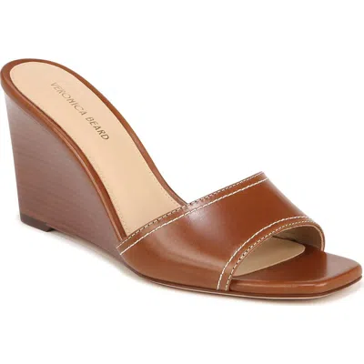 Veronica Beard Ellen Wedge Sandal In Caramel