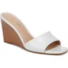 Veronica Beard Ellen Leather Wedge Slide Sandals In Coconut