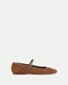 Veronica Beard Ellie Corduroy Suede Flat In Brown