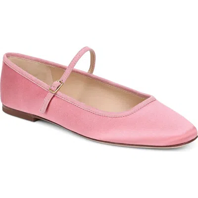 Veronica Beard Ellie Satin Ballerina Flats In Pink