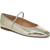 Veronica Beard Ellie Snake-embossed Mary Jane Ballerina Flats In Platinum