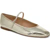 Veronica Beard Ellie Snake-embossed Mary Jane Ballerina Flats In Platinum