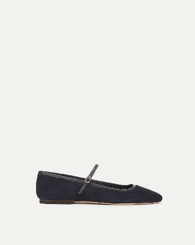 Veronica Beard Ellie Suede Flat In Black