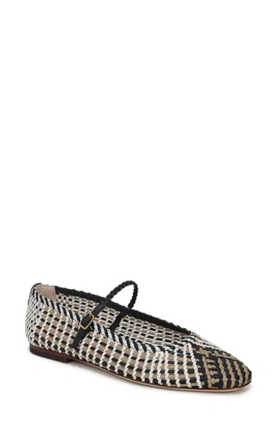 Veronica Beard Ellie Woven Flat In Sand