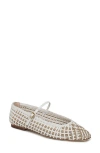 Veronica Beard Ellie Woven Flat In Coconut/sand