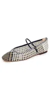 Veronica Beard Ellie Woven Flat In Animal Print