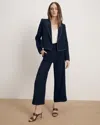 Veronica Beard Ellin Cropped Wide-leg Pant In Blue