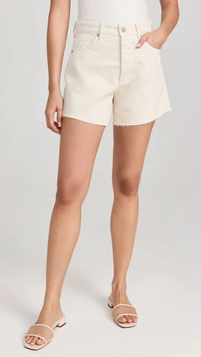 Veronica Beard Ellis Mid Rise Denim Shorts In Ecru In Multi