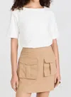 Veronica Beard Elowyn Jersey-paneled Cotton-gabardine Mini Dress In Multi