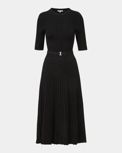 Veronica Beard Elthea Knit Midi Dress In Black