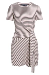 Veronica Beard Elvaris Striped Knotted Jersey Mini Dress In Multi