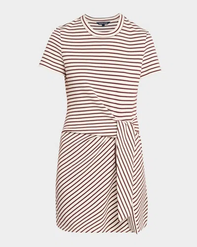 Veronica Beard Elvaris Striped T-shirt Dress In Multi