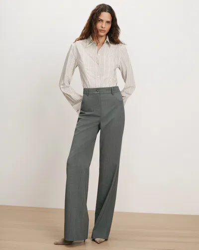Veronica Beard Elvi Wide-leg Pant In Medium Heather Grey