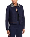 Veronica Beard Embellished Barringt Jacket In Blue