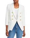 Veronica Beard Empire Dickey Double Breasted Jacket In White