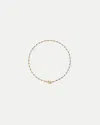 Veronica Beard Enamel Bead Chain Anklet In Black