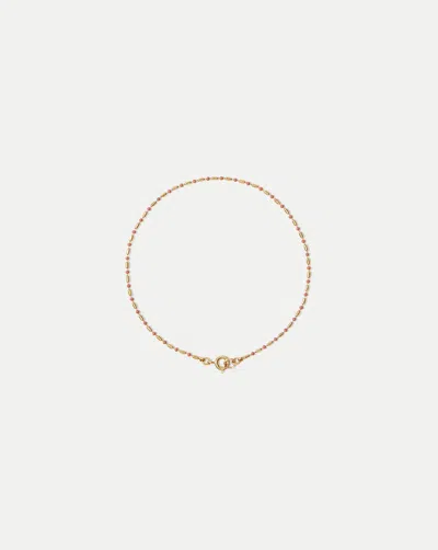 Veronica Beard Enamel Bead Chain Anklet In Purple