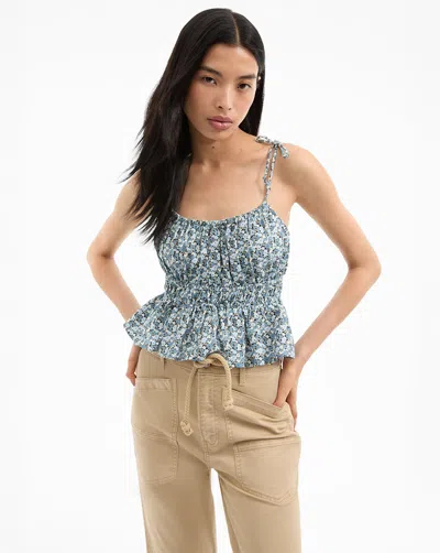 VERONICA BEARD ERVING FLORAL PEPLUM TOP