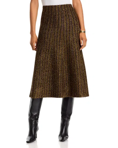 Veronica Beard Esmeray Knit A Line Skirt In Green