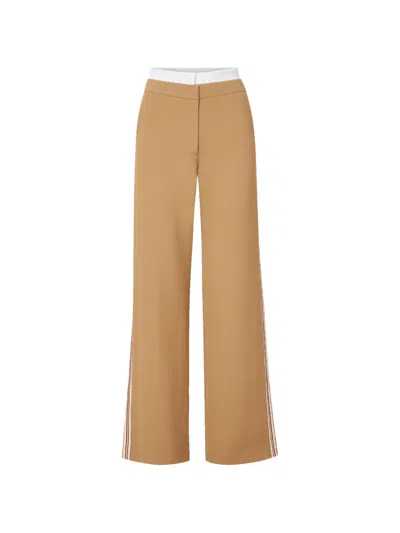 Veronica Beard Eugene Panelled Palazzo Pants In Brown