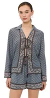 Veronica Beard Eva Top In Blue