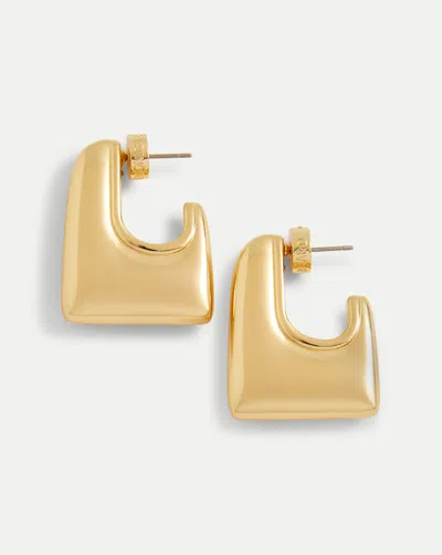 Veronica Beard Everyday Square Hoop In Gold