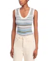 Veronica Beard Ezinna Stripe Knit Tank Top In Multi