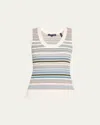 Veronica Beard Ezinna Stripe Knit Tank Top In Multi